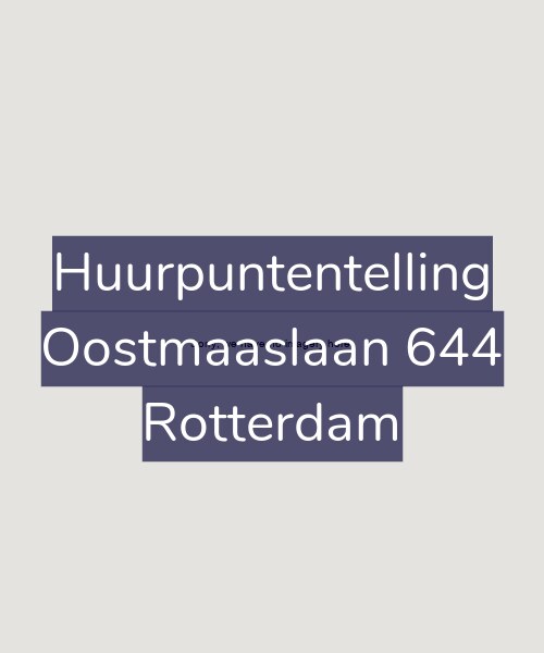 Foto gevel Huurpuntentelling voor Oostmaaslaan 644, Rotterdam