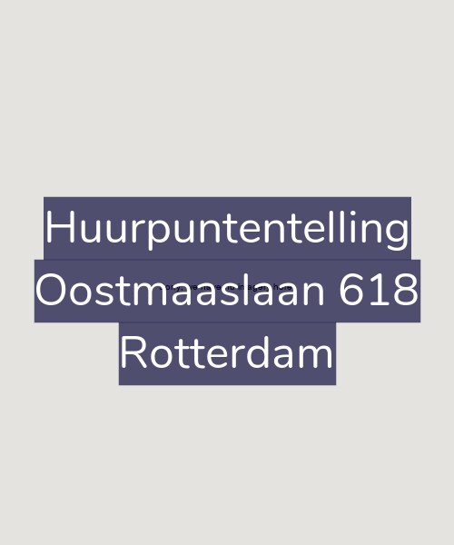 Foto gevel Huurpuntentelling voor Oostmaaslaan 618, Rotterdam