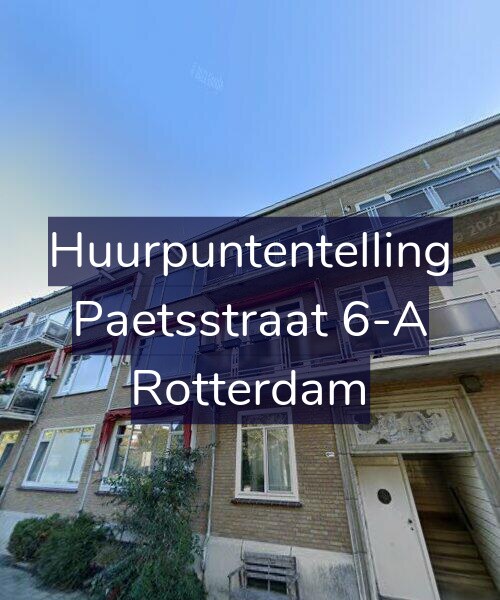 Foto gevel Huurpuntentelling voor Paetsstraat 6-A, Rotterdam