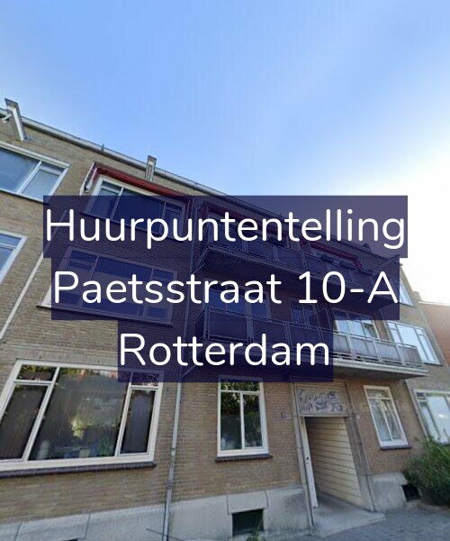 Foto gevel Huurpuntentelling voor Paetsstraat 10-A, Rotterdam