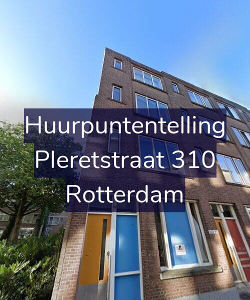 Foto gevel Huurpuntentelling voor Pleretstraat 310, Rotterdam