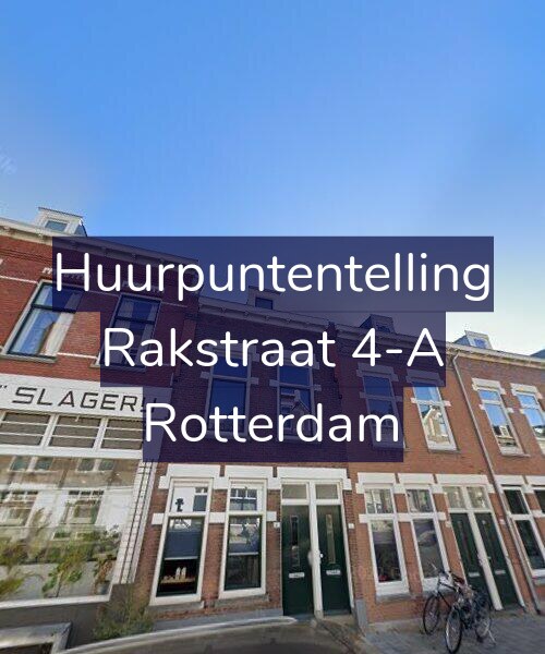 Foto gevel Huurpuntentelling voor Rakstraat 4-A, Rotterdam