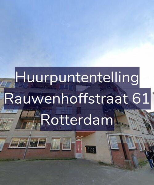 Foto gevel Huurpuntentelling voor Rauwenhoffstraat 61, Rotterdam