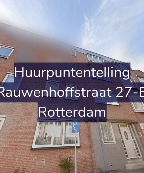 Foto gevel Huurpuntentelling voor Rauwenhoffstraat 27-B, Rotterdam