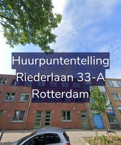 Foto gevel Huurpuntentelling voor Riederlaan 33-A, Rotterdam