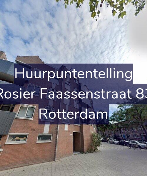 Foto gevel Huurpuntentelling voor Rosier Faassenstraat 83, Rotterdam