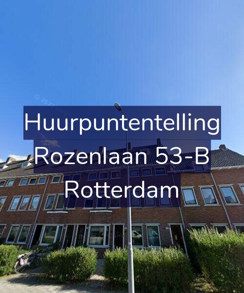 Foto gevel Huurpuntentelling voor Rozenlaan 53-B, Rotterdam