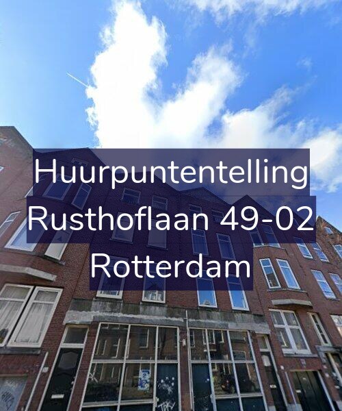 Foto gevel Huurpuntentelling voor Rusthoflaan 49-02, Rotterdam
