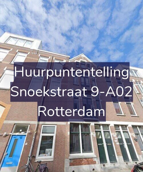 Foto gevel Huurpuntentelling voor Snoekstraat 9-A02, Rotterdam