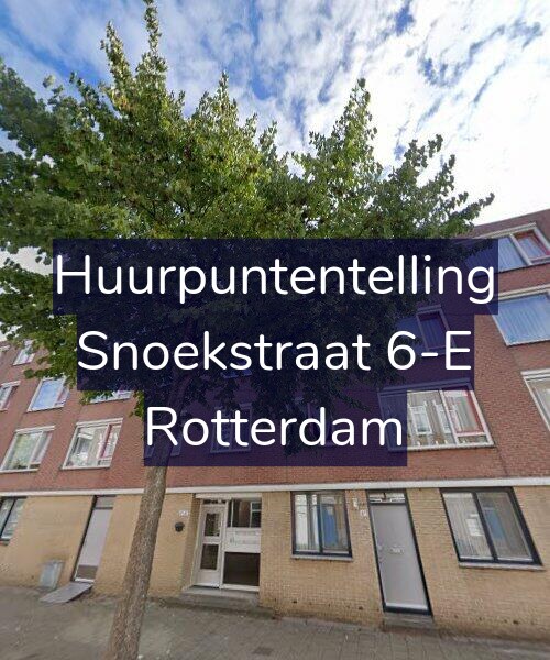 Foto gevel Huurpuntentelling voor Snoekstraat 6-E, Rotterdam