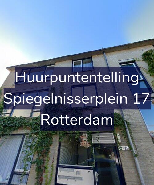 Foto gevel Huurpuntentelling voor Spiegelnisserplein 17, Rotterdam