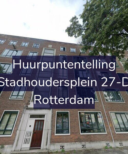 Foto gevel Huurpuntentelling voor Stadhoudersplein 27-D, Rotterdam