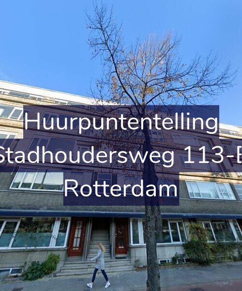 Foto gevel Huurpuntentelling voor Stadhoudersweg 113-B, Rotterdam