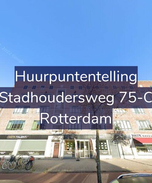 Foto gevel Huurpuntentelling voor Stadhoudersweg 75-C, Rotterdam