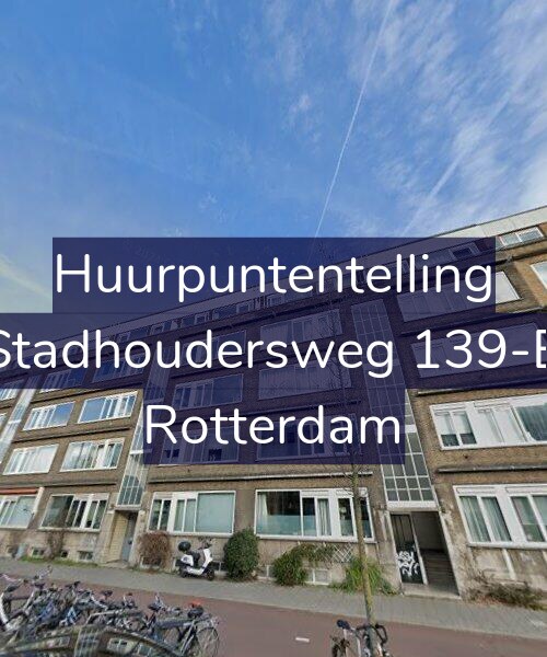 Foto gevel Huurpuntentelling voor Stadhoudersweg 139-B, Rotterdam