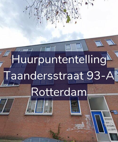 Foto gevel Huurpuntentelling voor Taandersstraat 93-A, Rotterdam