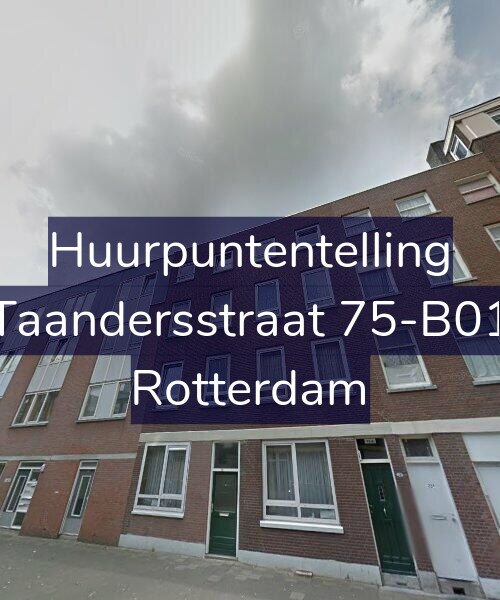 Foto gevel Huurpuntentelling voor Taandersstraat 75-B01, Rotterdam