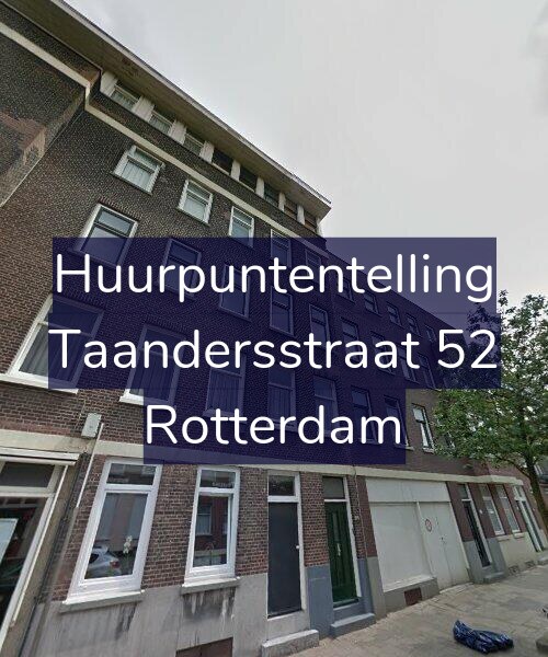 Foto gevel Huurpuntentelling voor Taandersstraat 52, Rotterdam