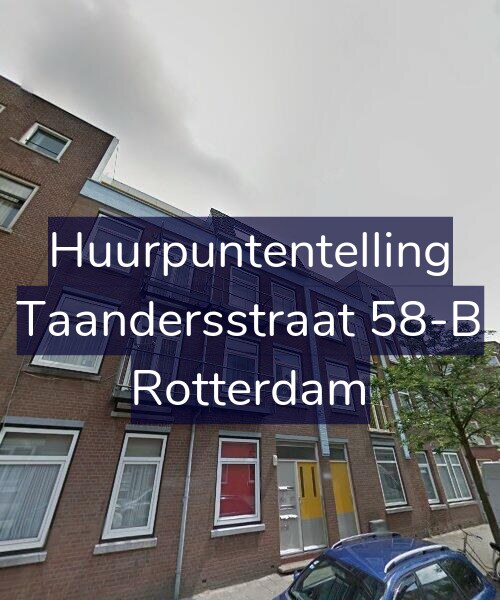 Foto gevel Huurpuntentelling voor Taandersstraat 58-B, Rotterdam