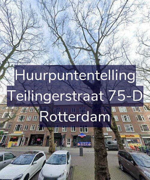 Foto gevel Huurpuntentelling voor Teilingerstraat 75-D, Rotterdam