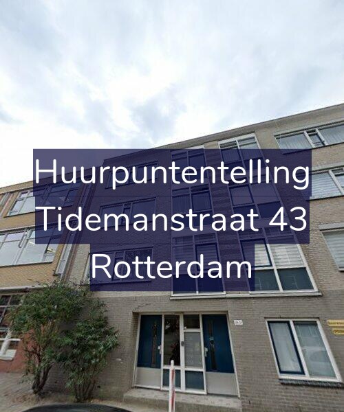 Foto gevel Huurpuntentelling voor Tidemanstraat 43, Rotterdam