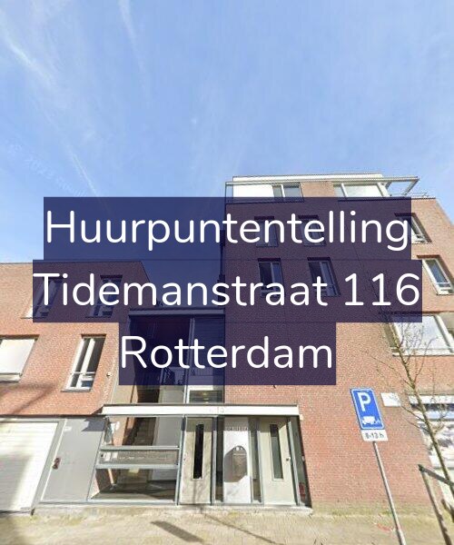 Foto gevel Huurpuntentelling voor Tidemanstraat 116, Rotterdam