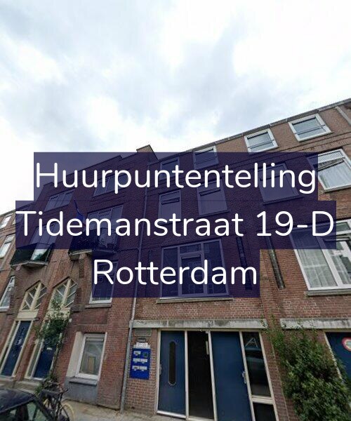 Foto gevel Huurpuntentelling voor Tidemanstraat 19-D, Rotterdam
