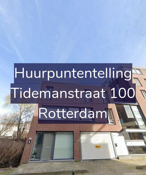 Foto gevel Huurpuntentelling voor Tidemanstraat 100, Rotterdam