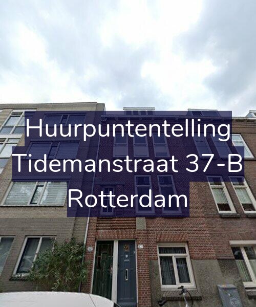 Foto gevel Huurpuntentelling voor Tidemanstraat 37-B, Rotterdam