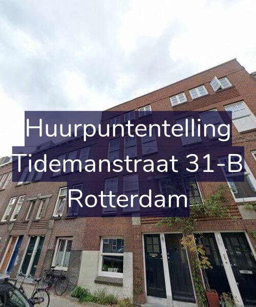 Foto gevel Huurpuntentelling voor Tidemanstraat 31-B, Rotterdam