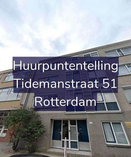 Foto gevel Huurpuntentelling voor Tidemanstraat 51, Rotterdam