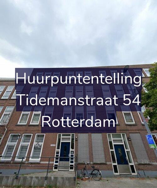 Foto gevel Huurpuntentelling voor Tidemanstraat 54, Rotterdam