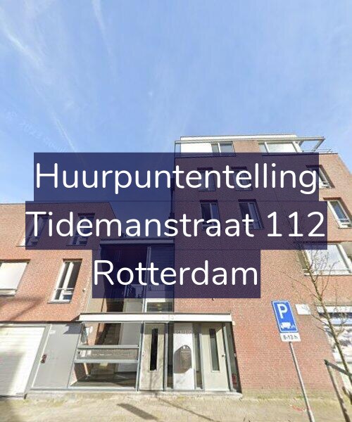 Foto gevel Huurpuntentelling voor Tidemanstraat 112, Rotterdam