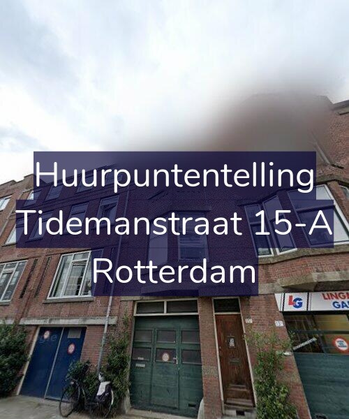 Foto gevel Huurpuntentelling voor Tidemanstraat 15-A, Rotterdam
