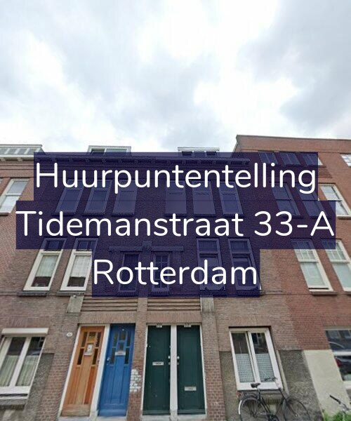 Foto gevel Huurpuntentelling voor Tidemanstraat 33-A, Rotterdam