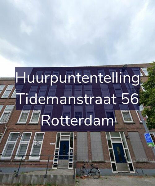Foto gevel Huurpuntentelling voor Tidemanstraat 56, Rotterdam