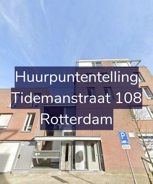 Foto gevel Huurpuntentelling voor Tidemanstraat 108, Rotterdam