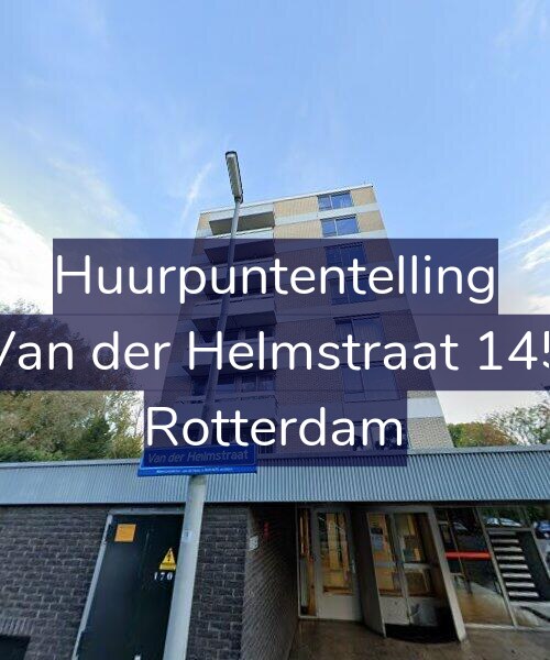 Foto gevel Huurpuntentelling voor Van der Helmstraat 145, Rotterdam