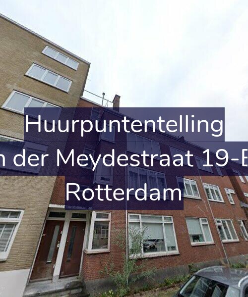 Foto gevel Huurpuntentelling voor Van der Meydestraat 19-B02, Rotterdam
