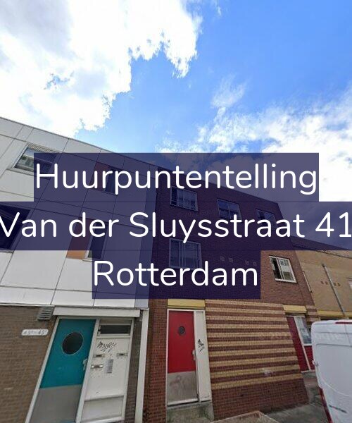 Foto gevel Huurpuntentelling voor Van der Sluysstraat 41, Rotterdam