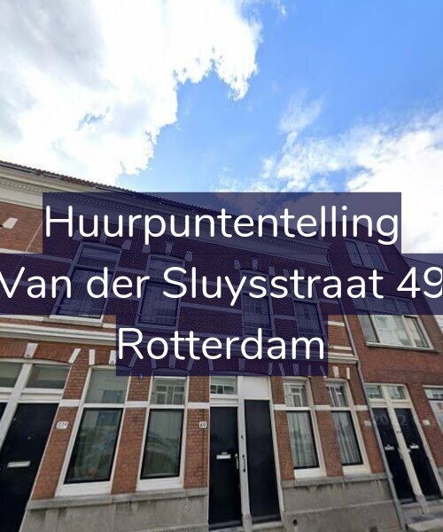 Foto gevel Huurpuntentelling voor Van der Sluysstraat 49, Rotterdam