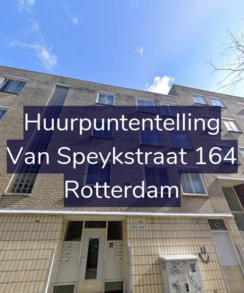 Foto gevel Huurpuntentelling voor Van Speykstraat 164, Rotterdam