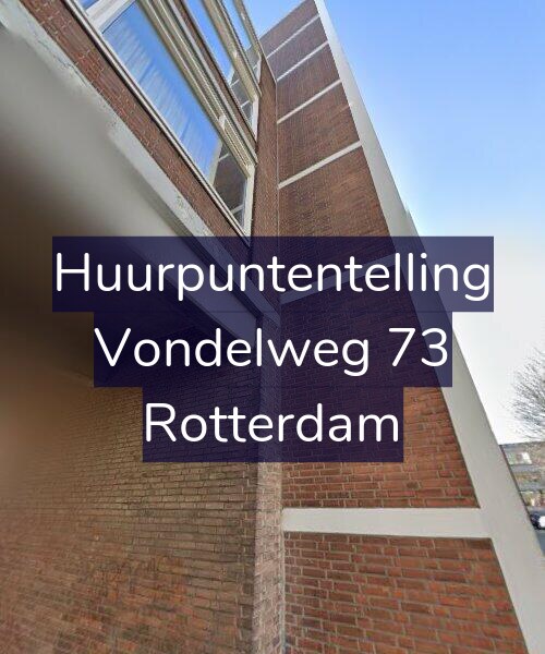 Foto gevel Huurpuntentelling voor Vondelweg 73, Rotterdam