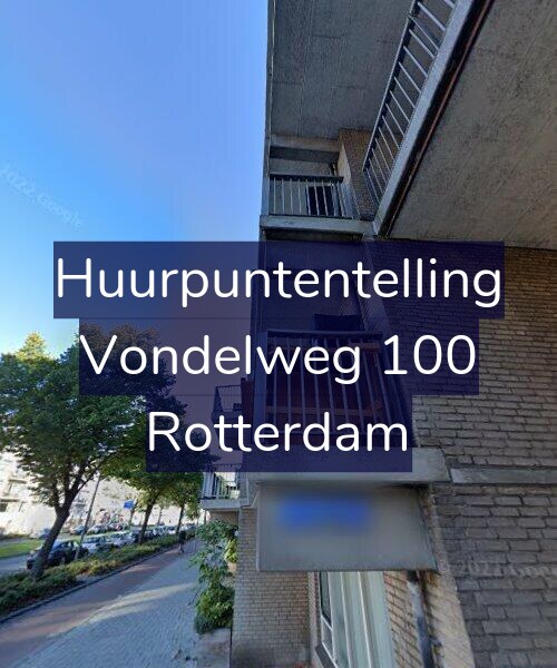 Foto gevel Huurpuntentelling voor Vondelweg 100, Rotterdam