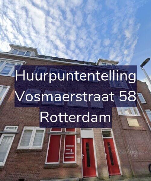 Foto gevel Huurpuntentelling voor Vosmaerstraat 58, Rotterdam