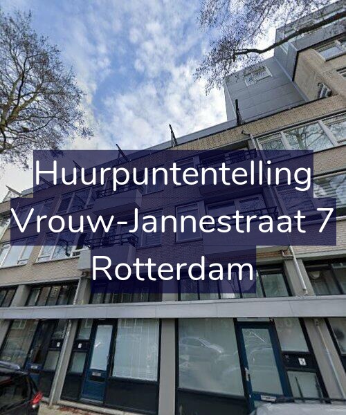 Foto gevel Huurpuntentelling voor Vrouw-Jannestraat 7, Rotterdam