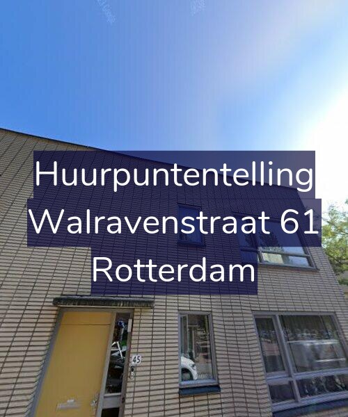 Foto gevel Huurpuntentelling voor Walravenstraat 61, Rotterdam