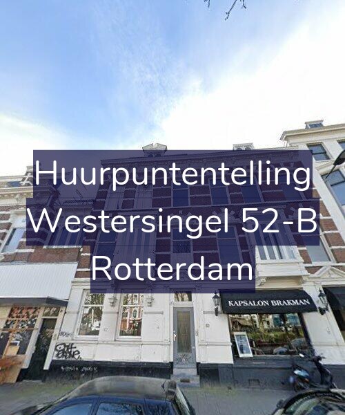 Foto gevel Huurpuntentelling voor Westersingel 52-B, Rotterdam