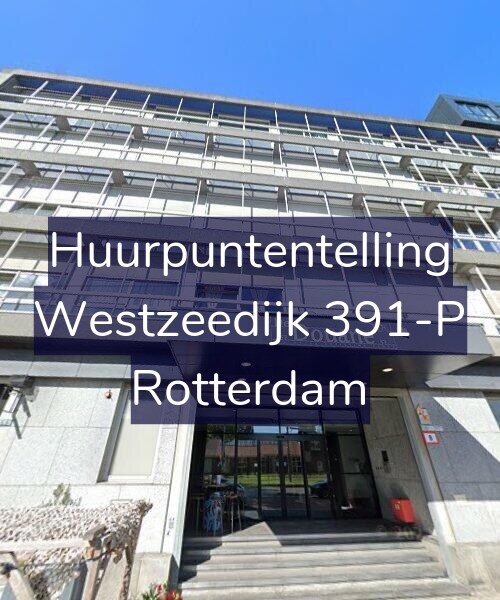 Foto gevel Huurpuntentelling voor Westzeedijk 391-P, Rotterdam