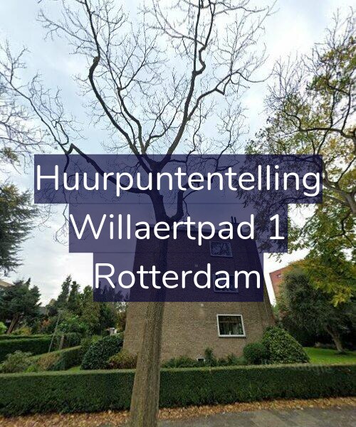 Foto gevel Huurpuntentelling voor Willaertpad 1, Rotterdam